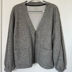 Zip up cardigan style sweater
